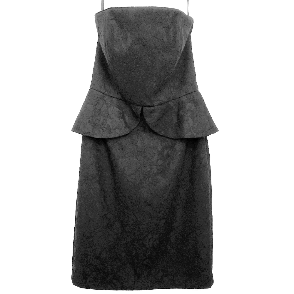 Nwot White House Black Market Strapless Black Lace Peplum Dress - Picture 8 of 16